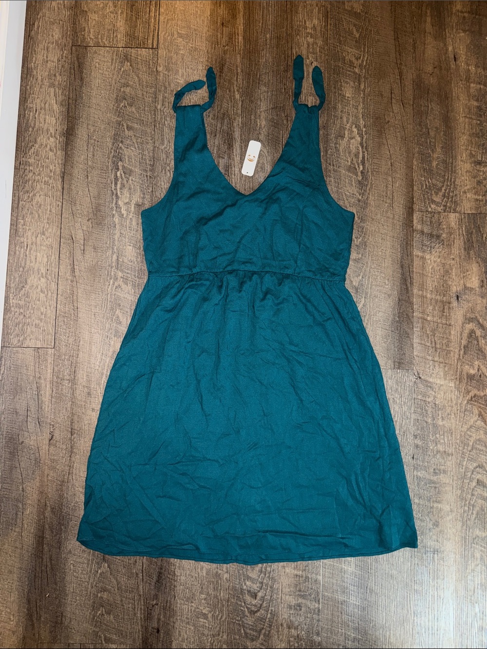 Charming Charlie Teal Sleeveless V-Neck Mini Dress